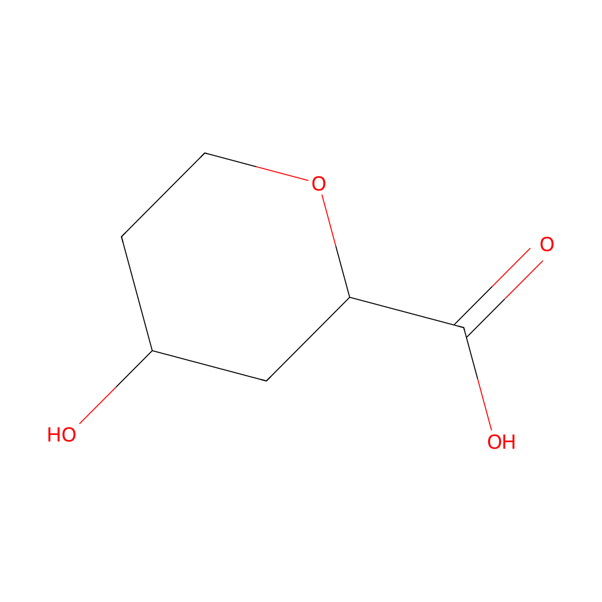 4-Hydroxytetrahydro-2H-pyran-2-carboxylic acid molecular structure, CAS 854695-96-8