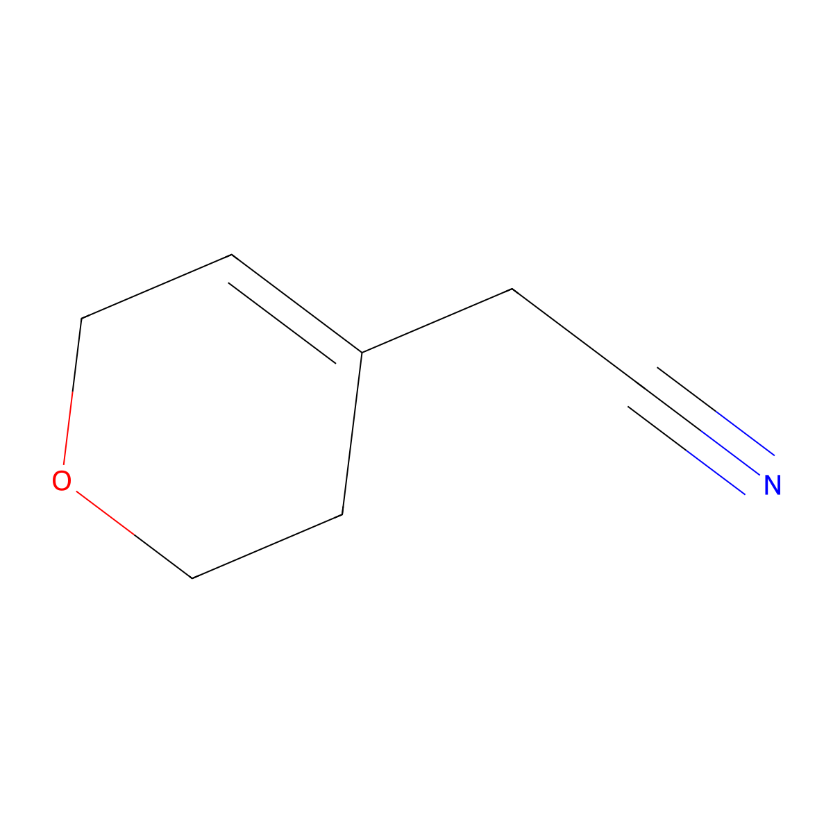 2-(3,6-Dihydro-2H-pyran-4-yl)acetonitrile molecular structure, CAS 854696-48-3