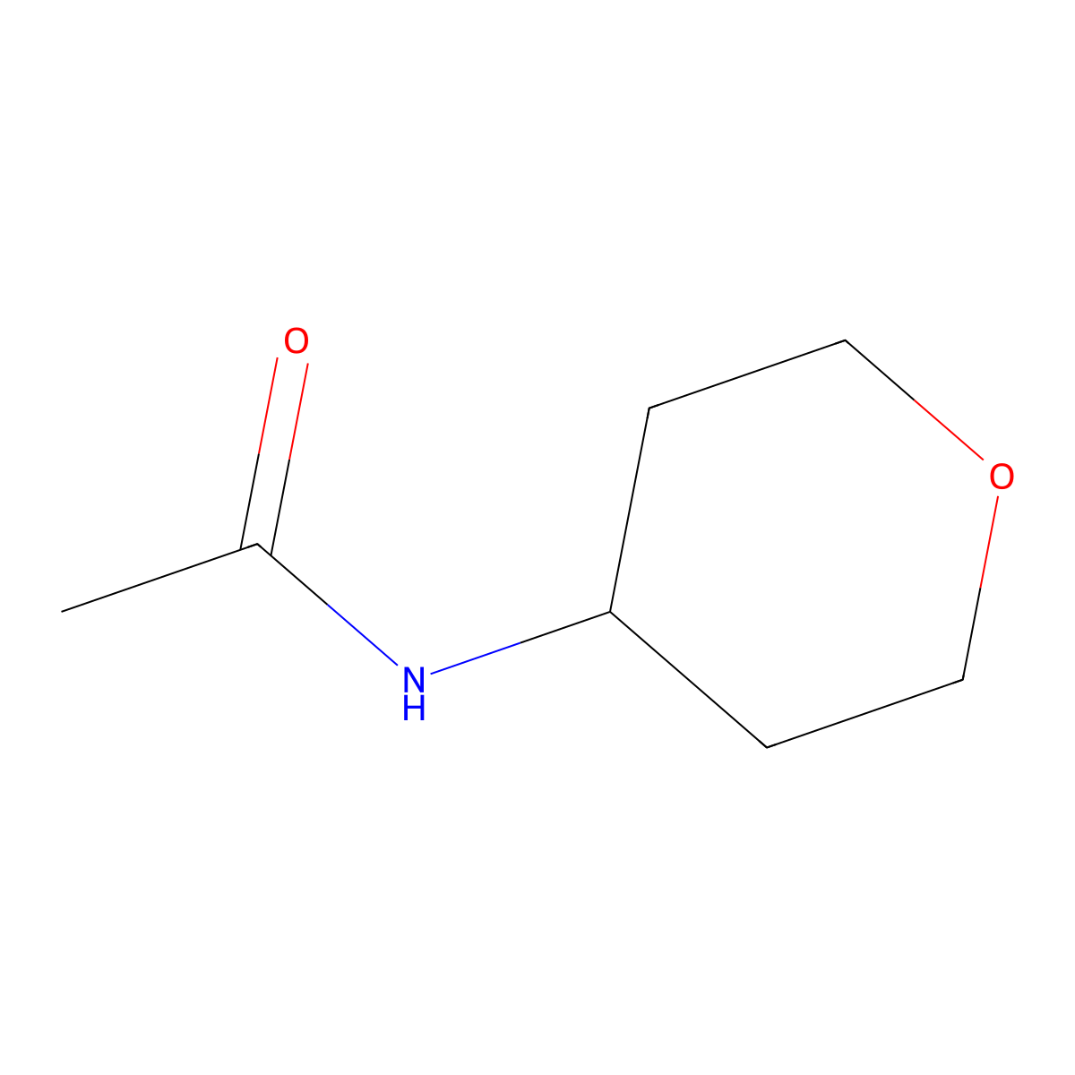 N-(oxan-4-yl)acetamide molecular structure, CAS 854696-51-8