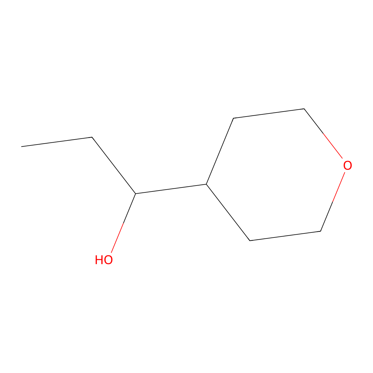 1-(4-Tetrahydropyranyl)-1-propanol molecular structure, CAS 854697-48-6