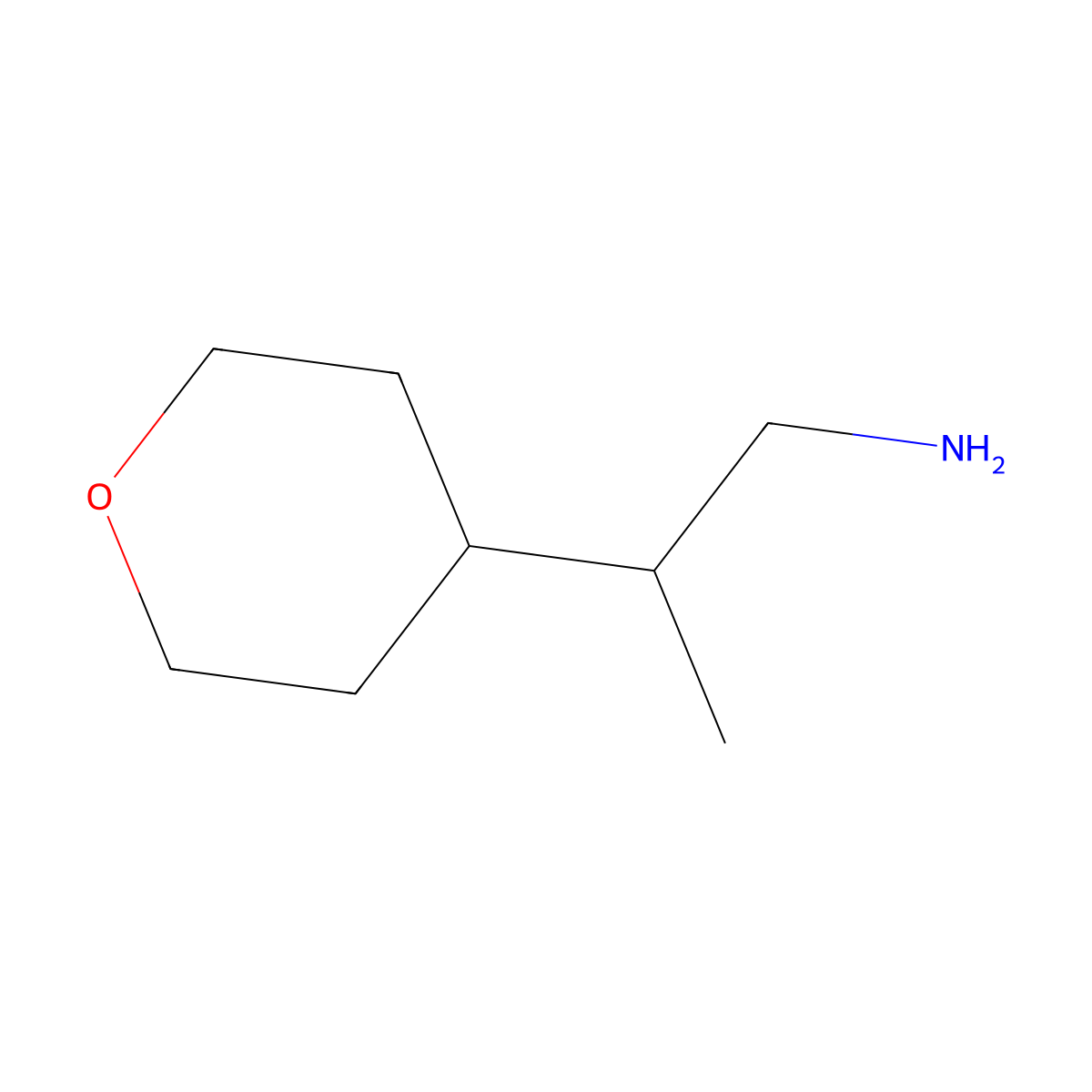 2-(Oxan-4-yl)propan-1-amine molecular structure, CAS 854697-69-1