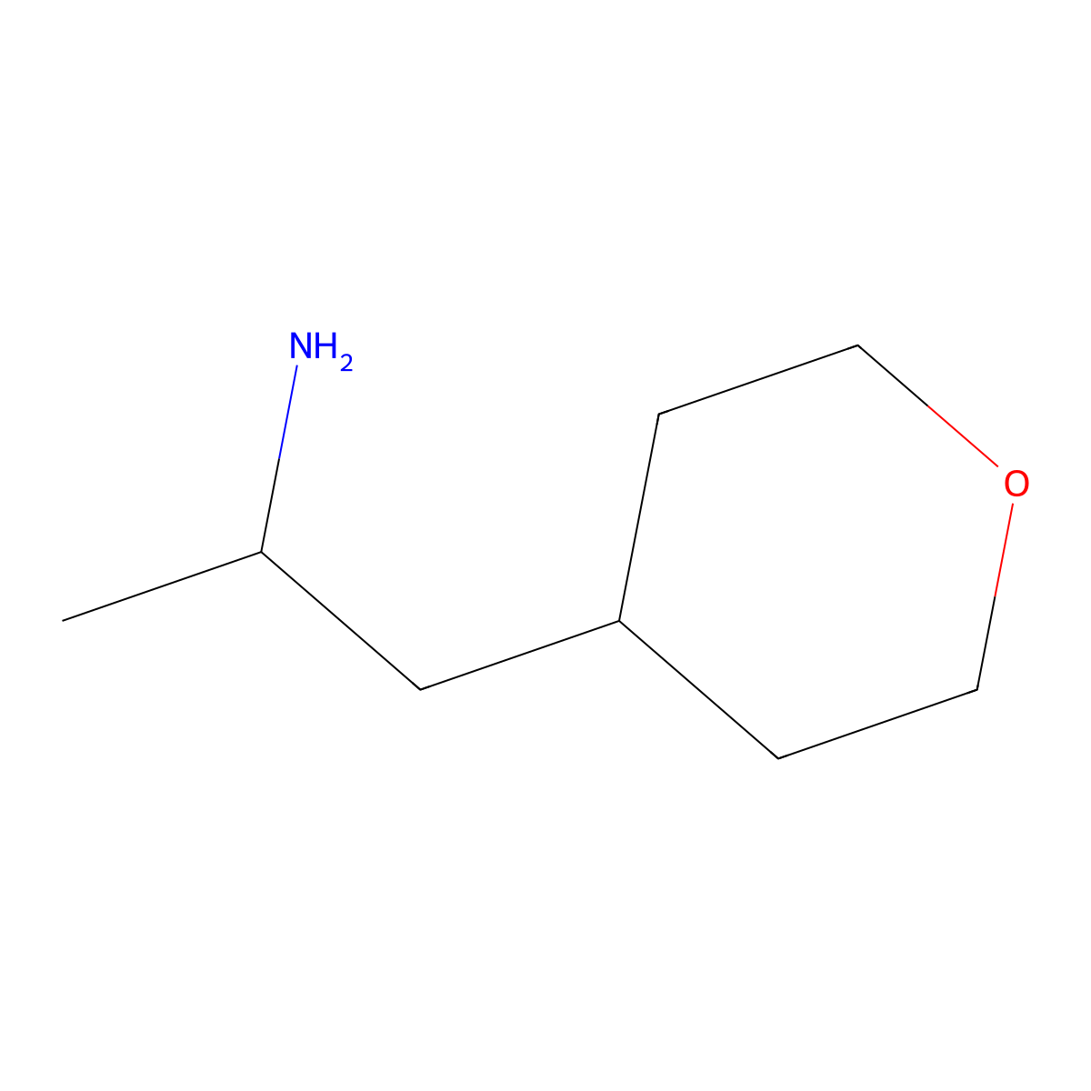 1-(Oxan-4-yl)propan-2-amine molecular structure, CAS 854697-70-4