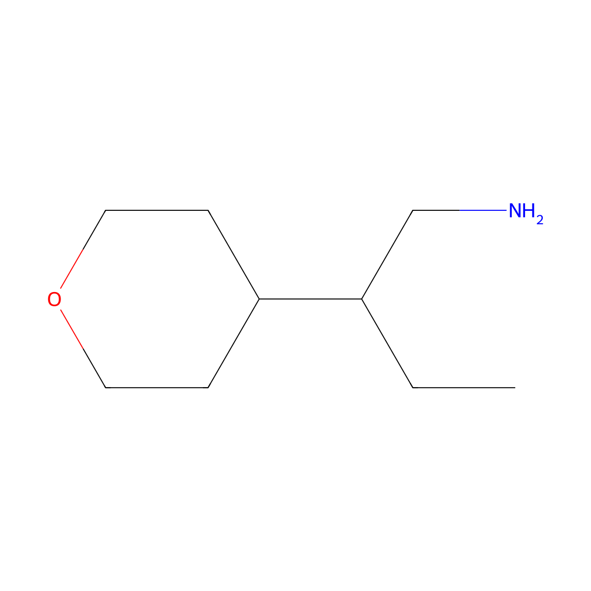 2-(Oxan-4-yl)butan-1-amine molecular structure, CAS 854697-74-8