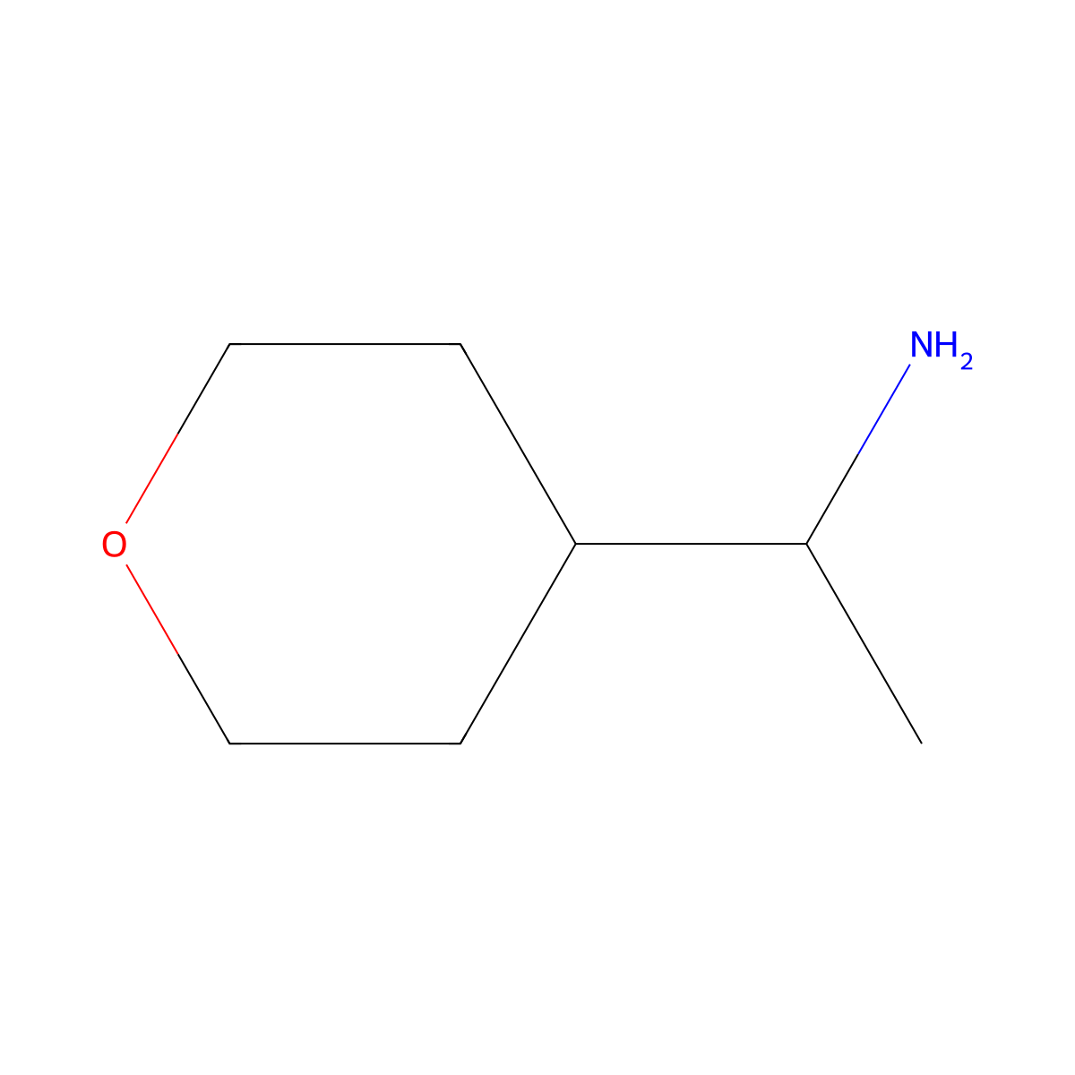 1-(Oxan-4-yl)ethan-1-amine molecular structure, CAS 854697-78-2