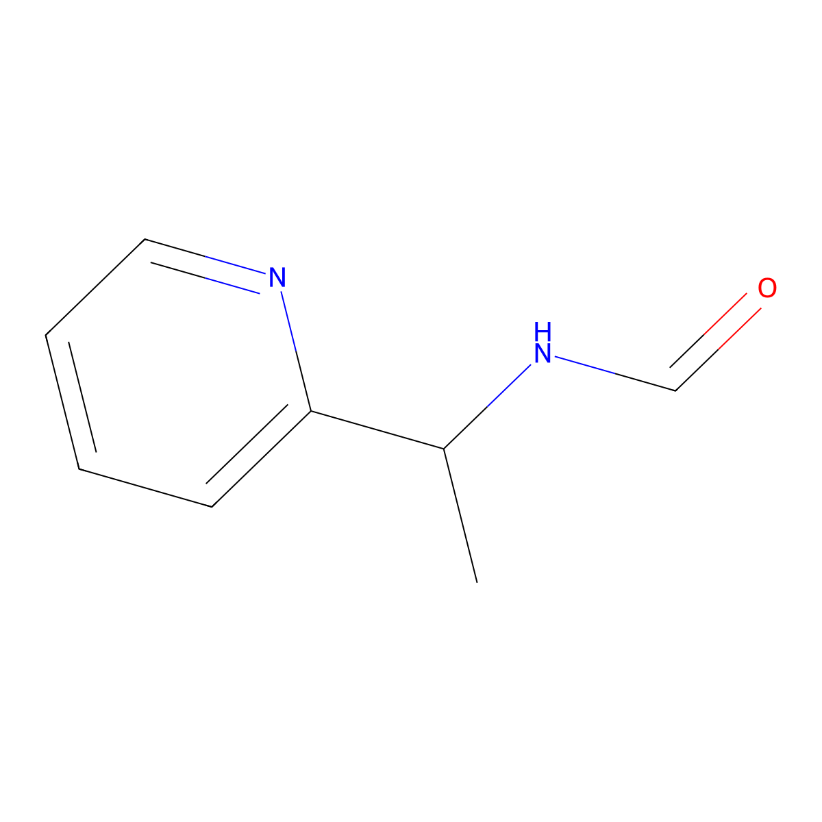 N-(1-pyridin-2-ylethyl)formamide molecular structure, CAS 854701-06-7