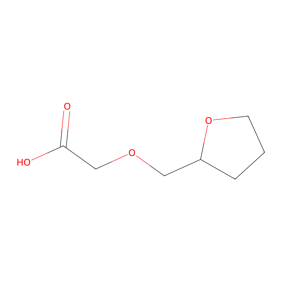 2-(Oxolan-2-ylmethoxy)acetic acid molecular structure, CAS 854702-18-4