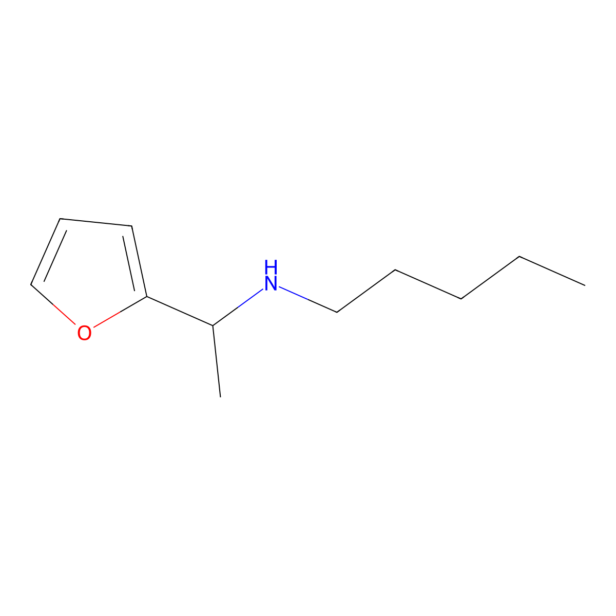 [1-(Furan-2-YL)ethyl](pentyl)amine molecular structure, CAS 854703-93-8