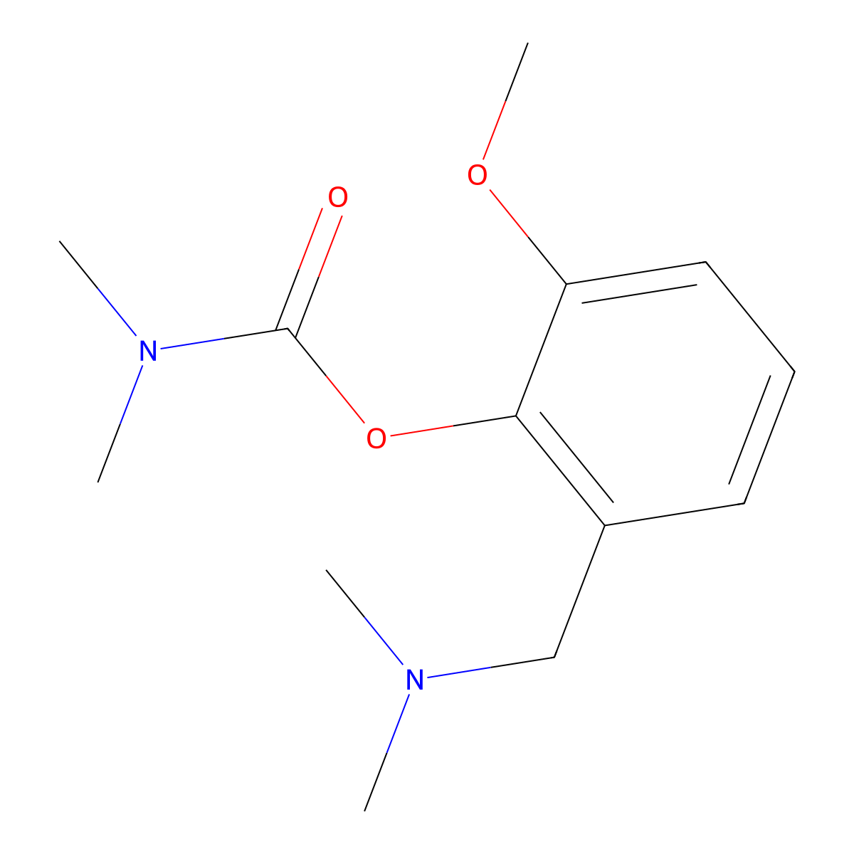 2-[(Dimethylamino)methyl]-6-methoxyphenyl dimethylcarbamate molecular structure, CAS 854706-81-3