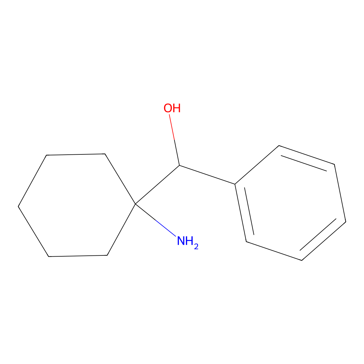 (1-Aminocyclohexyl)(phenyl)methanol molecular structure, CAS 854707-53-2