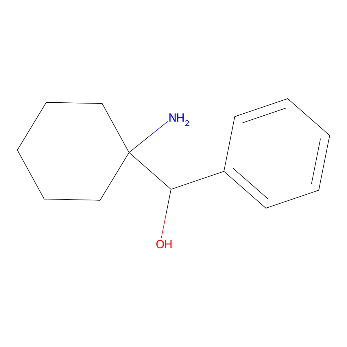 (1-Aminocyclohexyl)(phenyl)methanol molecular structure, CAS 854707-53-2