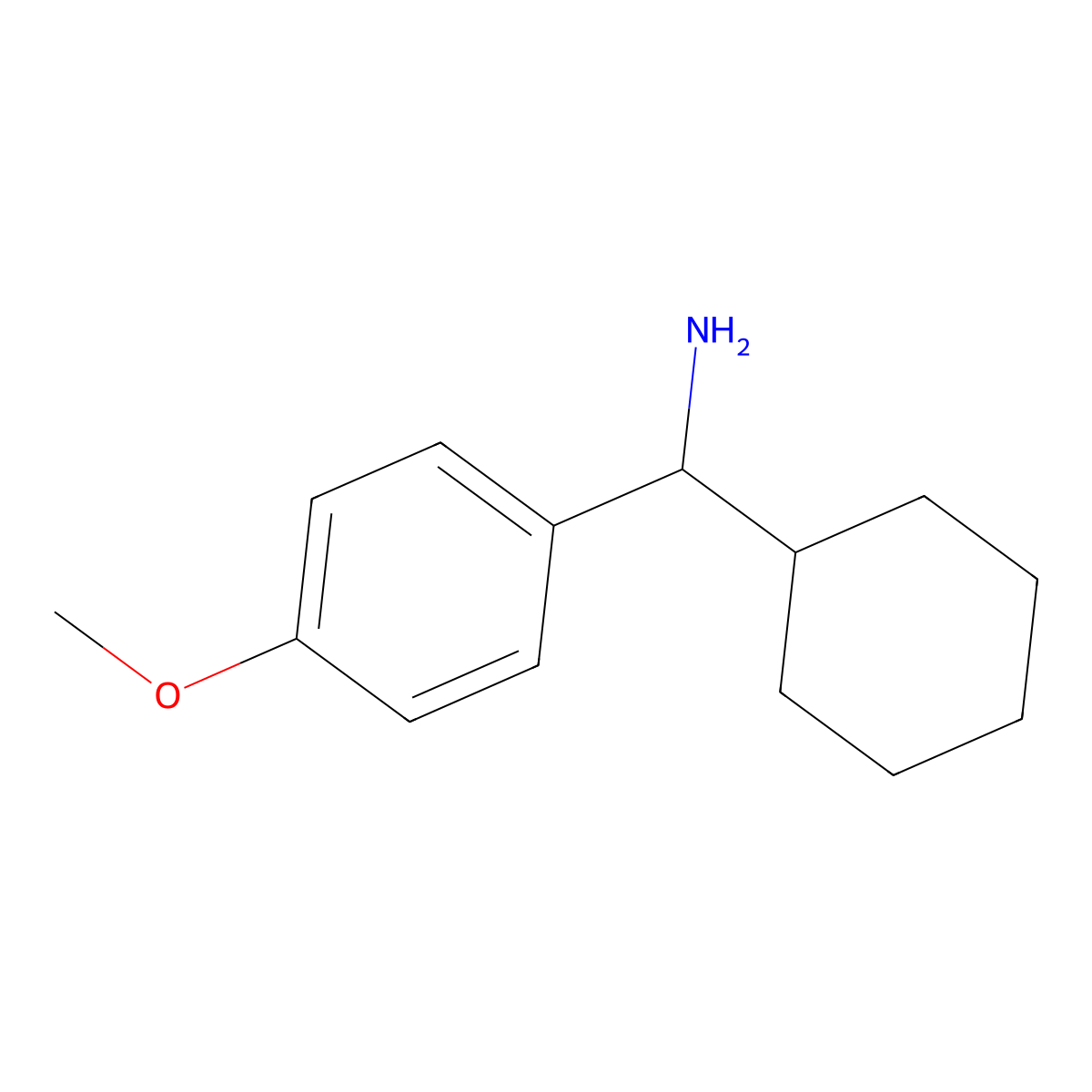 Cyclohexyl(4-methoxyphenyl)methanamine molecular structure, CAS 854708-33-1