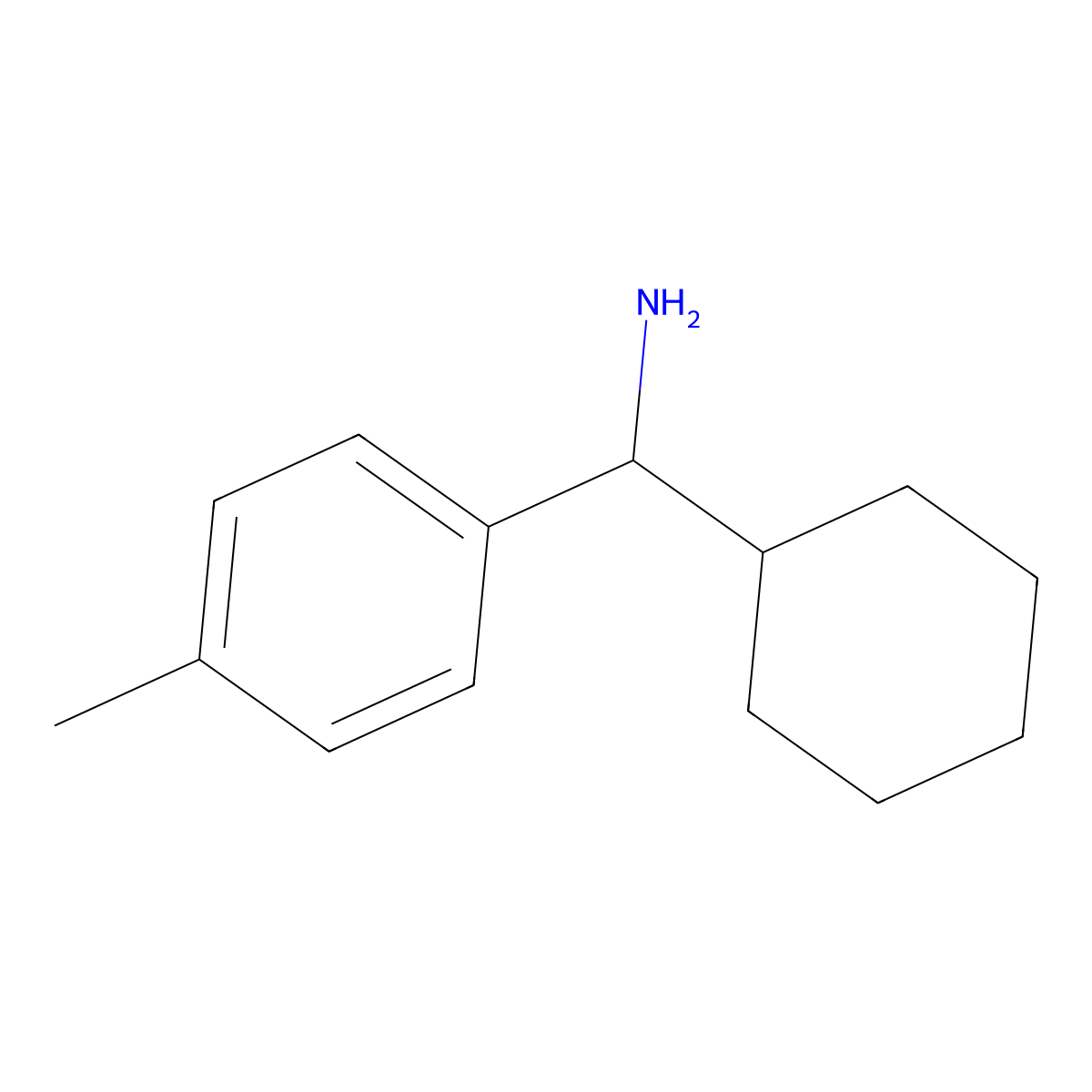 Cyclohexyl(p-tolyl)methanamine molecular structure, CAS 854708-88-6