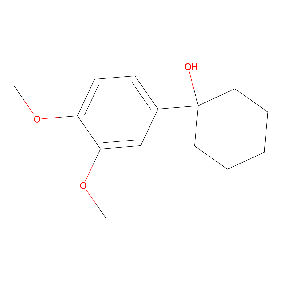 1-(3,4-Dimethoxyphenyl)cyclohexanol molecular structure, CAS 854711-59-4