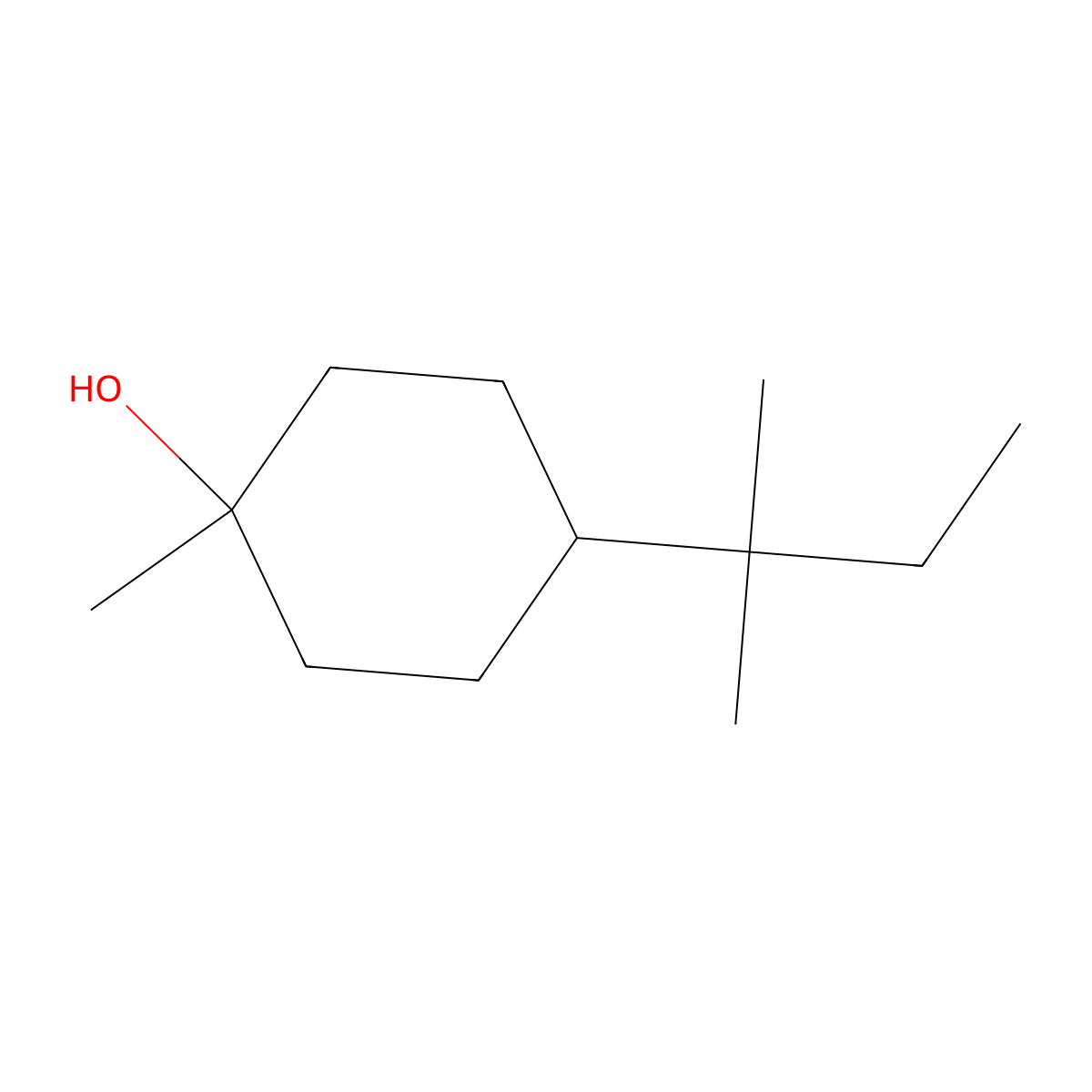 1-Methyl-4-(2-methylbutan-2-yl)cyclohexan-1-ol molecular structure, CAS 854712-06-4