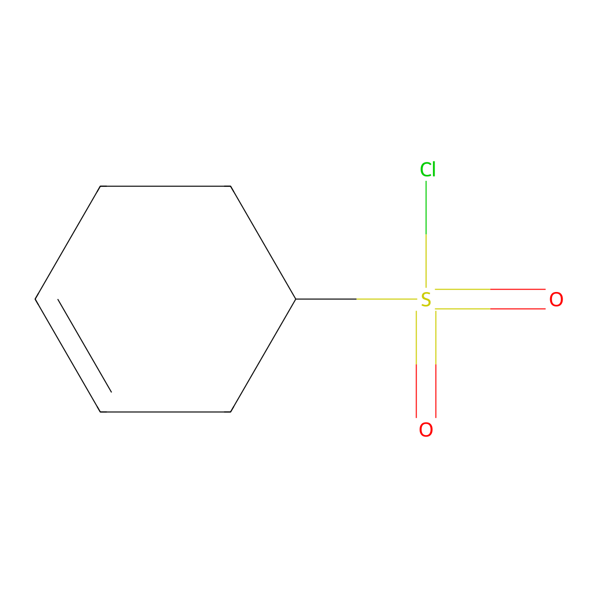 Cyclohex-3-ene-1-sulfonyl chloride molecular structure, CAS 854724-91-7