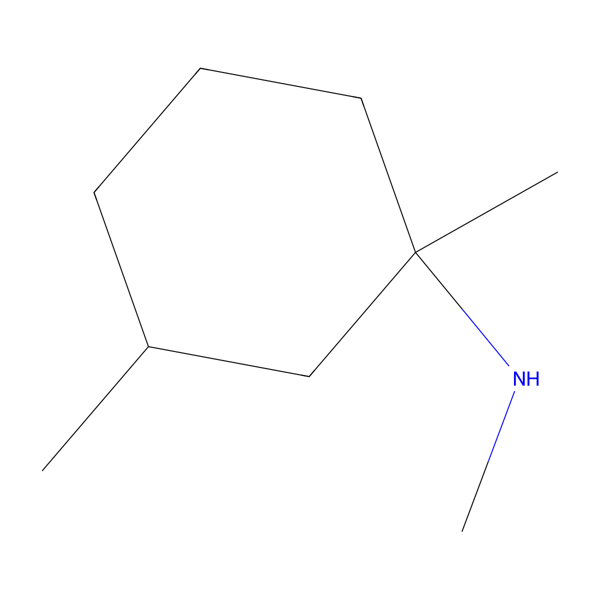 N,1,3-trimethylcyclohexan-1-amine molecular structure, CAS 854727-75-6