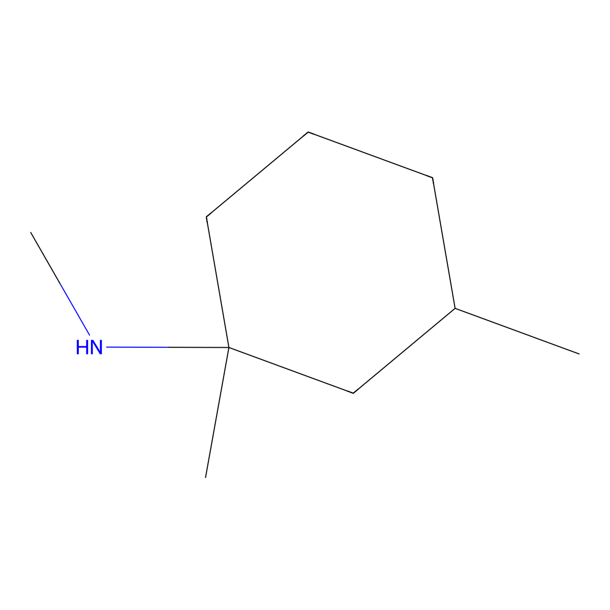 N,1,3-trimethylcyclohexan-1-amine molecular structure, CAS 854727-75-6