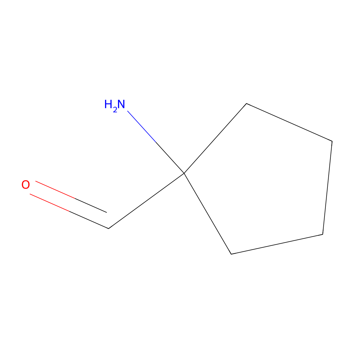 1-Aminocyclopentane-1-carbaldehyde molecular structure, CAS 854732-39-1