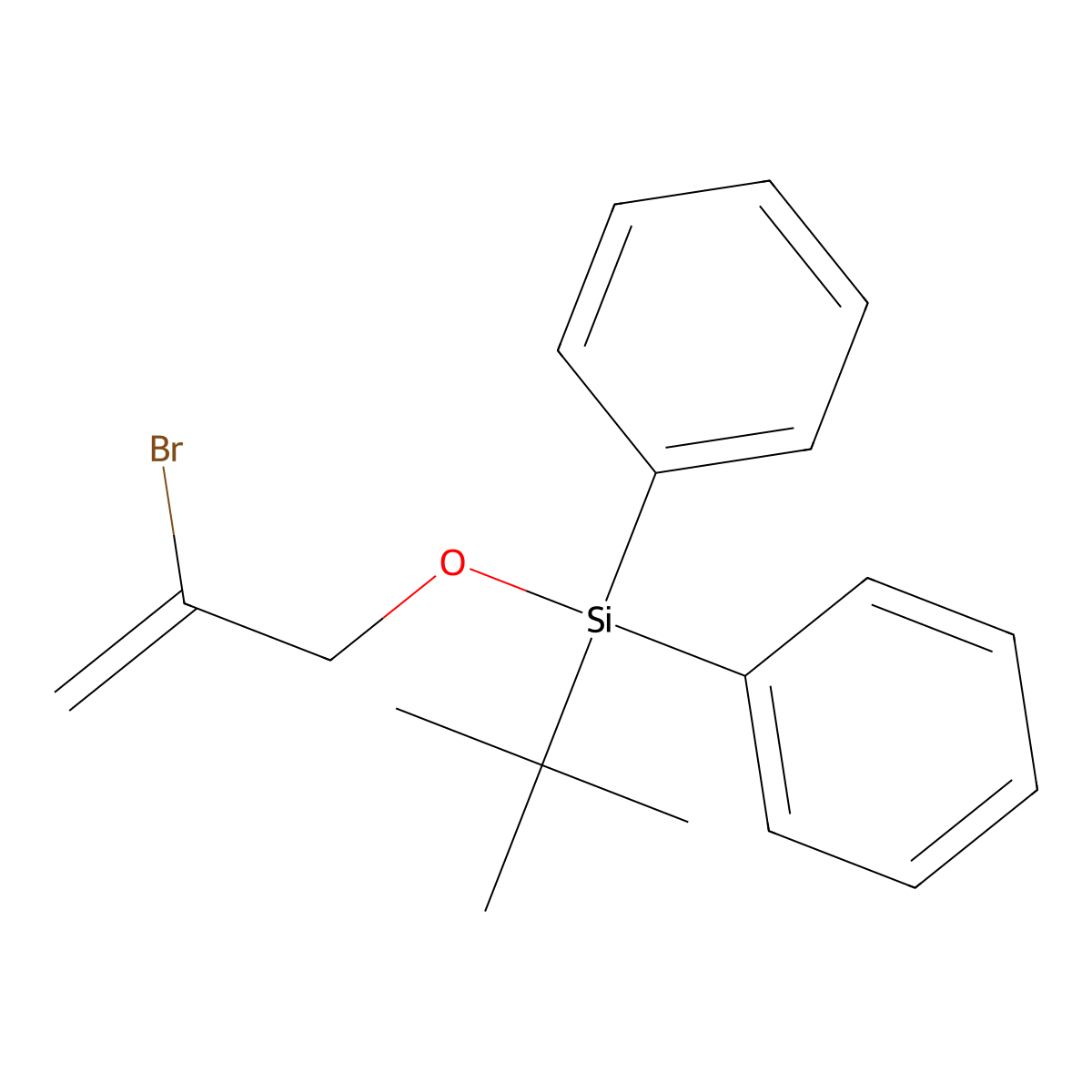 [(2-Bromoprop-2-en-1-yl)oxy](tert-butyl)diphenylsilane molecular structure, CAS 854735-53-8