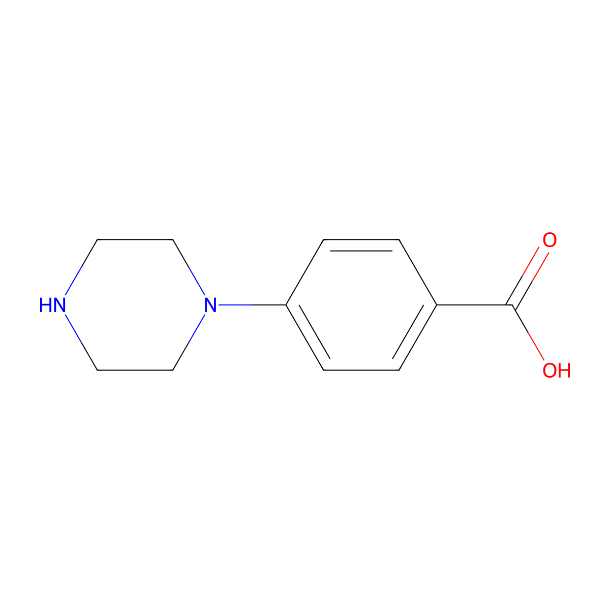 4-(Piperazin-1-yl)benzoic acid molecular structure, CAS 85474-75-5