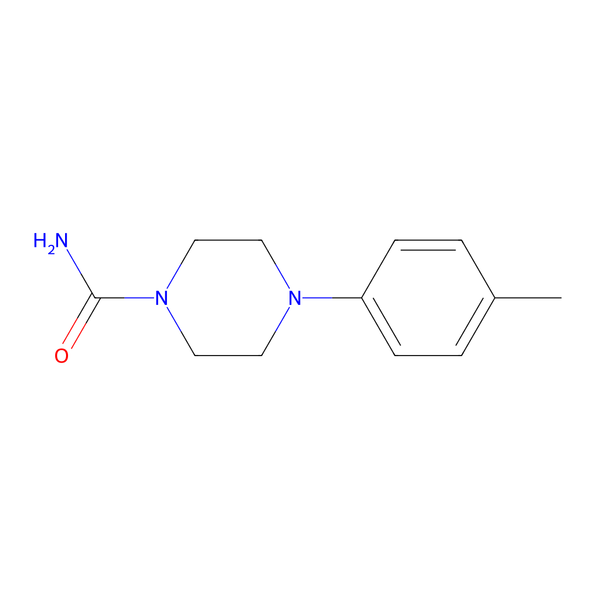 4-(4-Methylphenyl)piperazine-1-carboxamide molecular structure, CAS 85474-81-3
