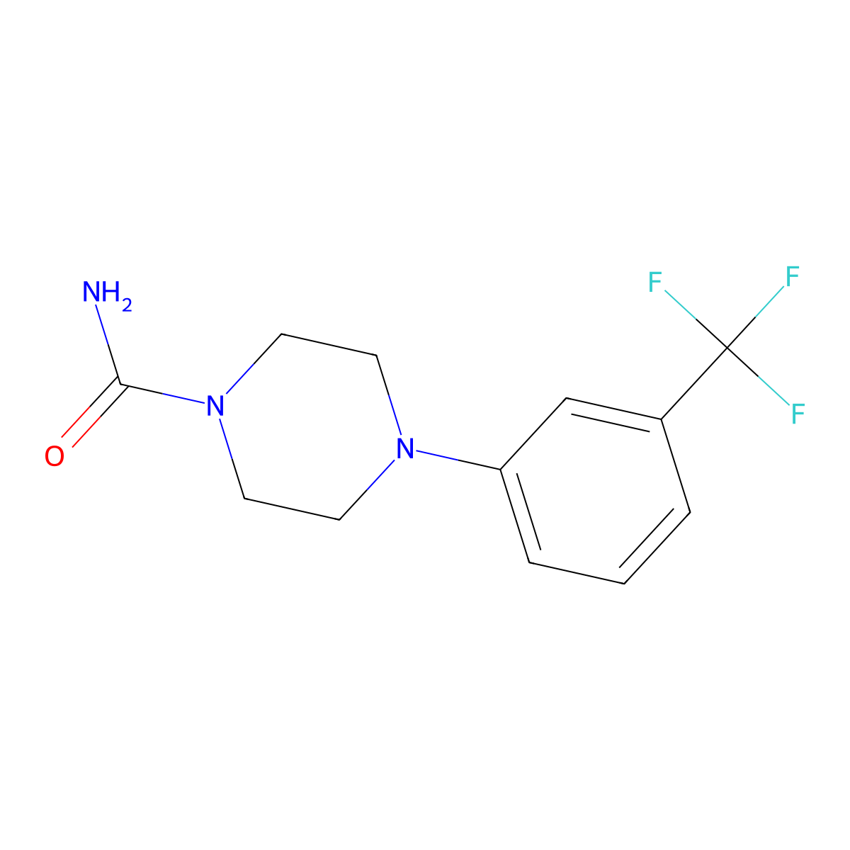 4-[3-(Trifluoromethyl)phenyl]piperazine-1-carboxamide molecular structure, CAS 85474-82-4