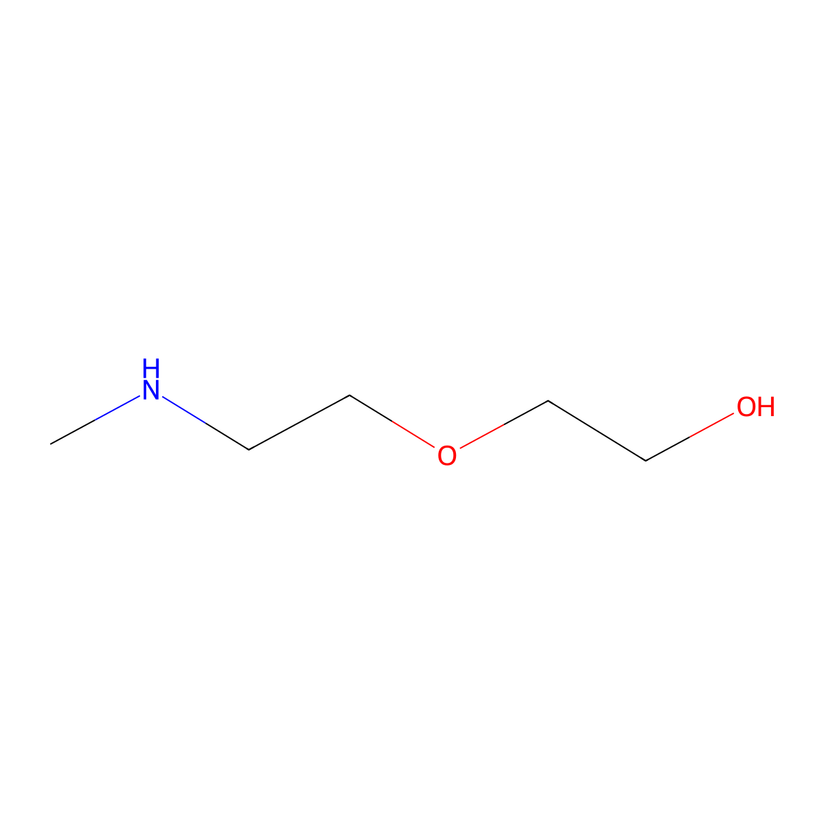 2-(2-(Methylamino)ethoxy)ethan-1-ol molecular structure, CAS 85475-01-0