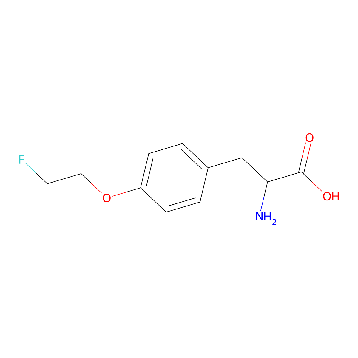 O-(2-fluoroethyl)tyrosine molecular structure, CAS 854750-33-7