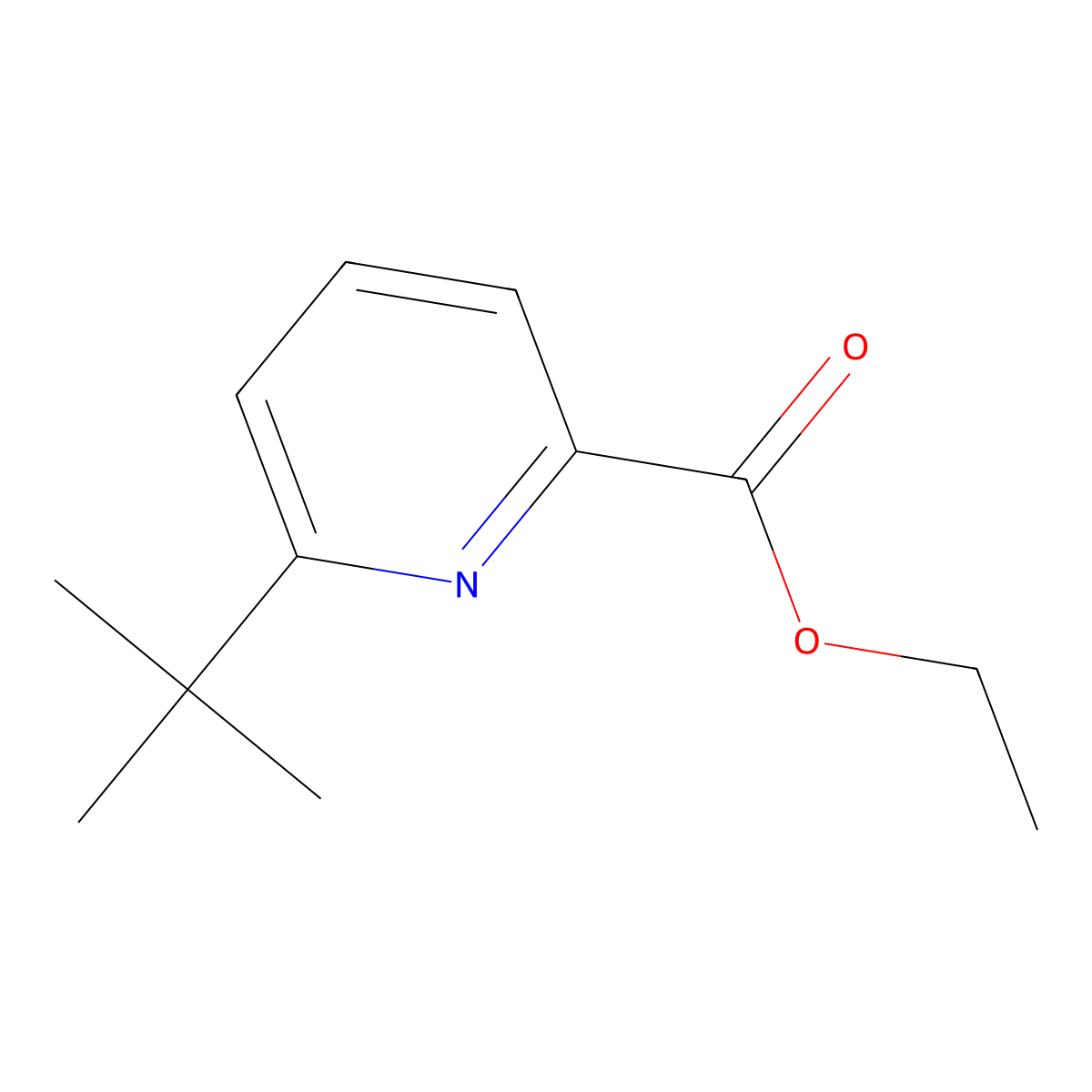 Ethyl 6-(tert-butyl)picolinate molecular structure, CAS 854758-35-3