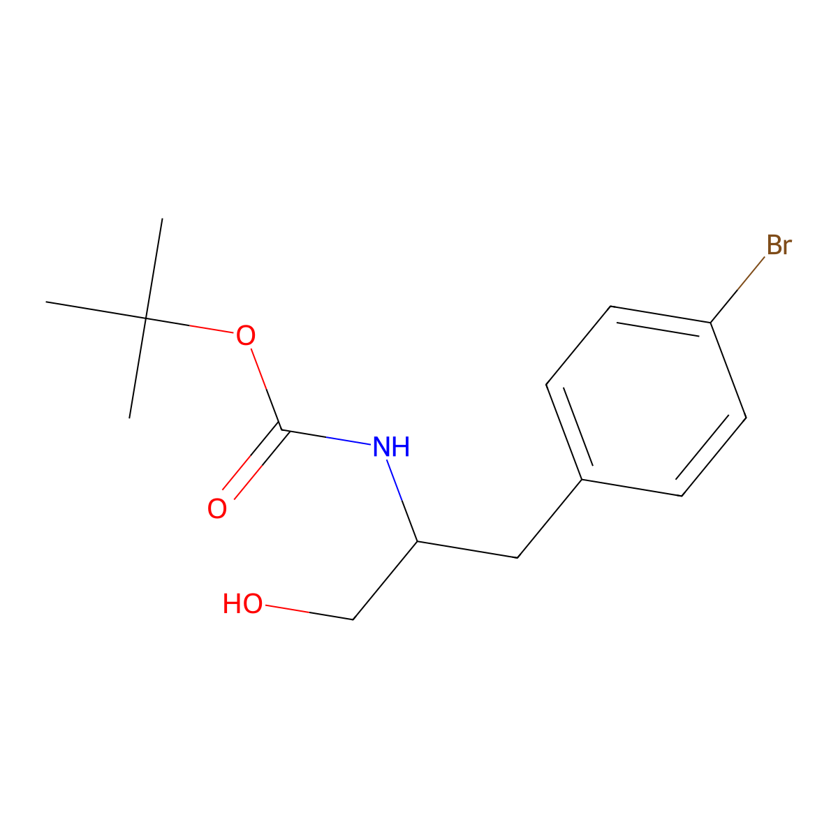 Boc-L-4-Bromophenylalaninol molecular structure, CAS 854760-84-2