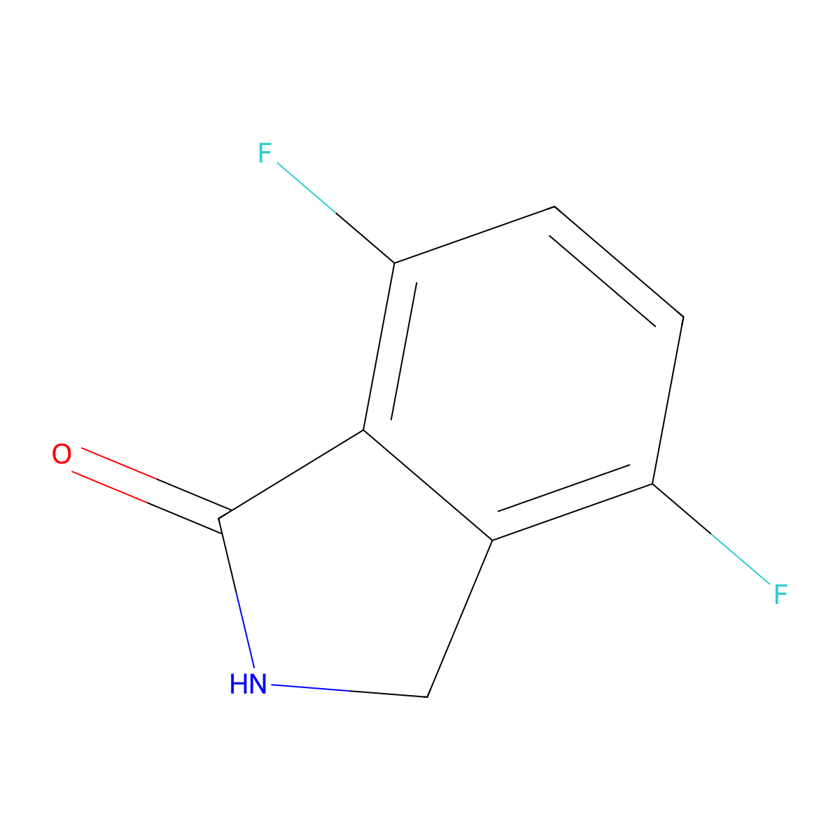 4,7-difluoro-2,3-dihydro-1H-isoindol-1-one molecular structure, CAS 854762-47-3
