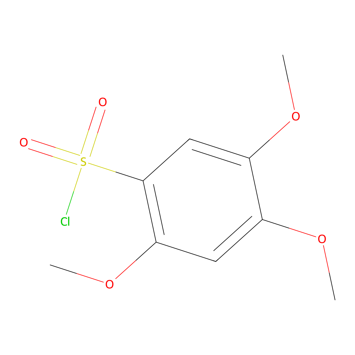 2,4,5-Trimethoxybenzene-1-sulfonyl chloride molecular structure, CAS 85477-01-6