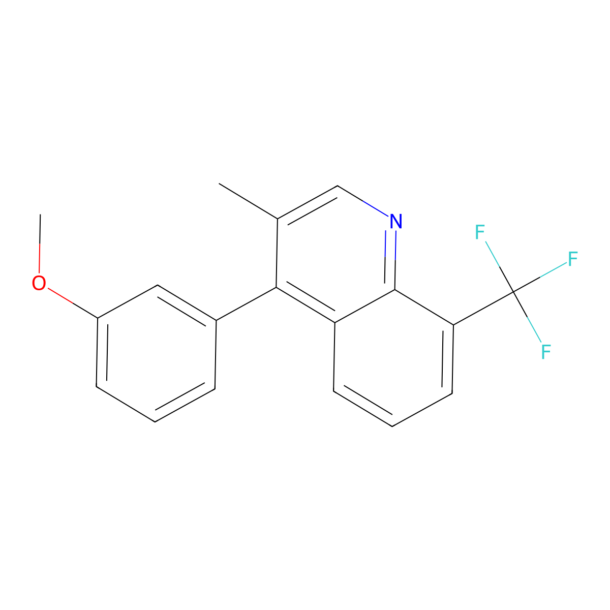 4-(3-Methoxyphenyl)-3-methyl-8-(trifluoromethyl)quinoline molecular structure, CAS 854774-90-6