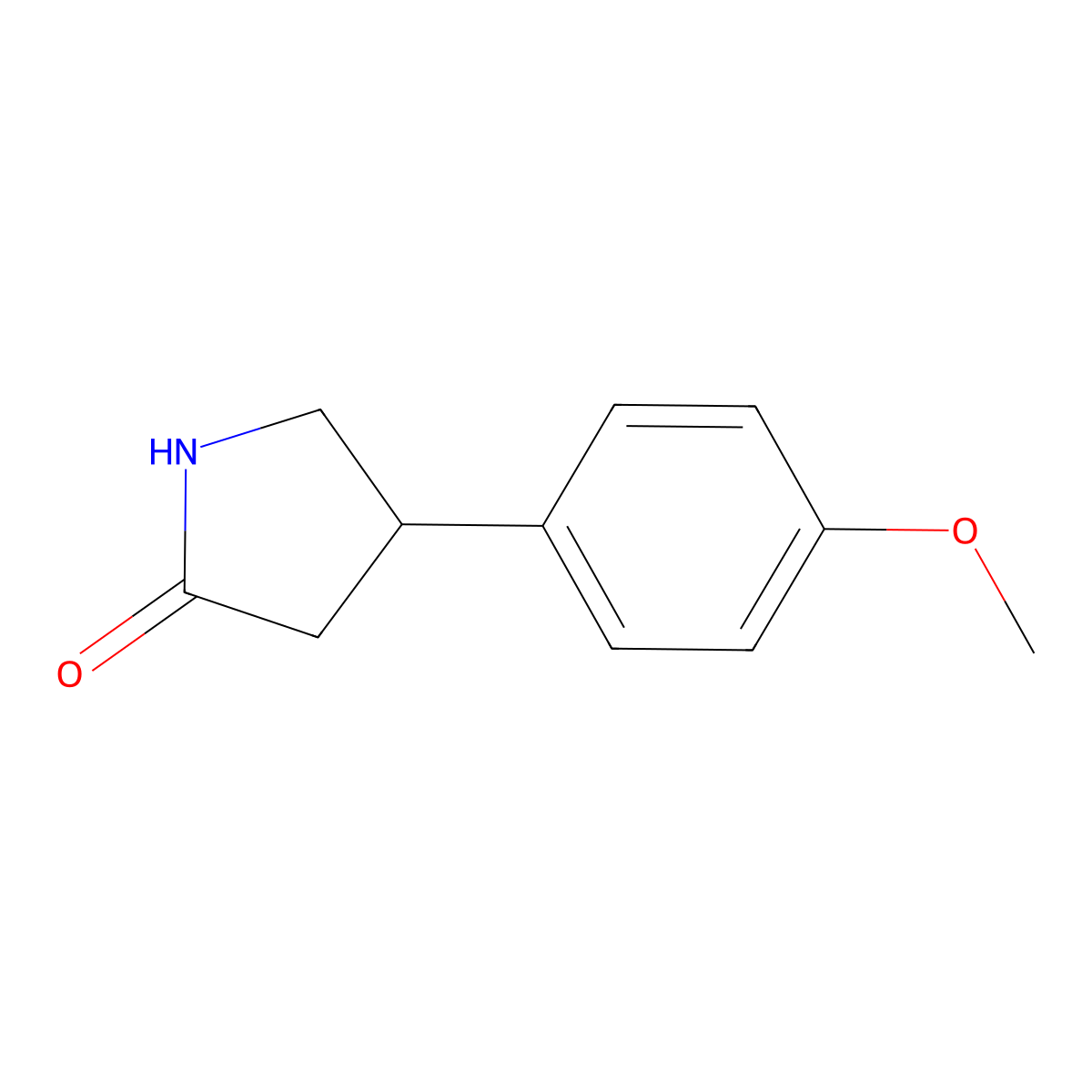 (S)-4-(4-Methoxyphenyl)pyrrolidin-2-one molecular structure, CAS 854777-02-9