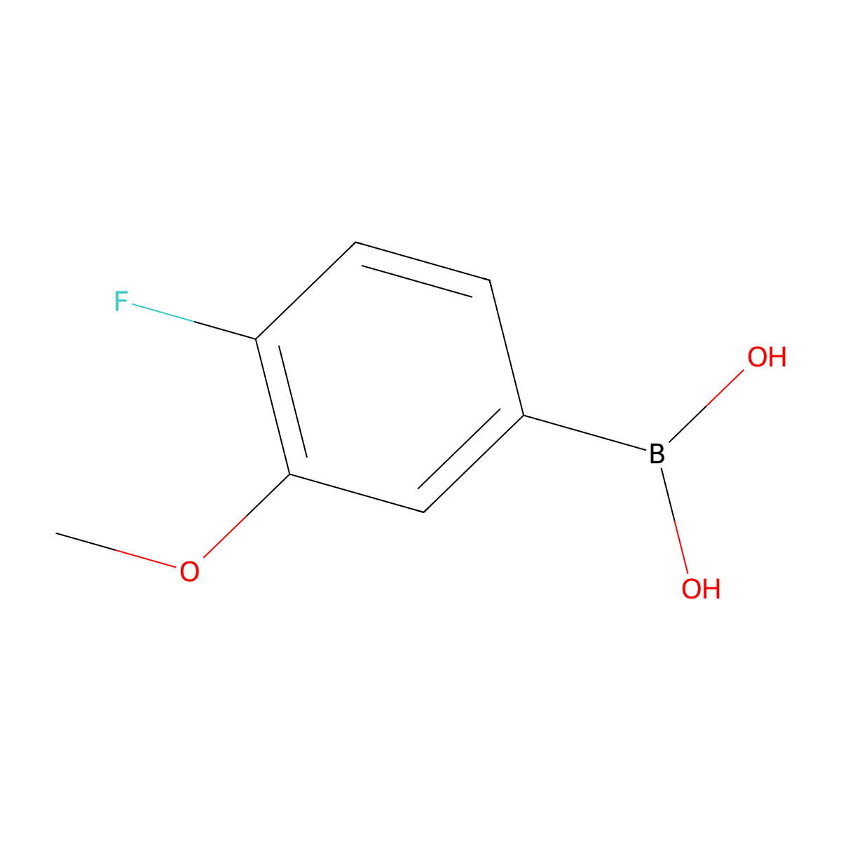 (4-Fluoro-3-methoxyphenyl)boronic acid molecular structure, CAS 854778-31-7