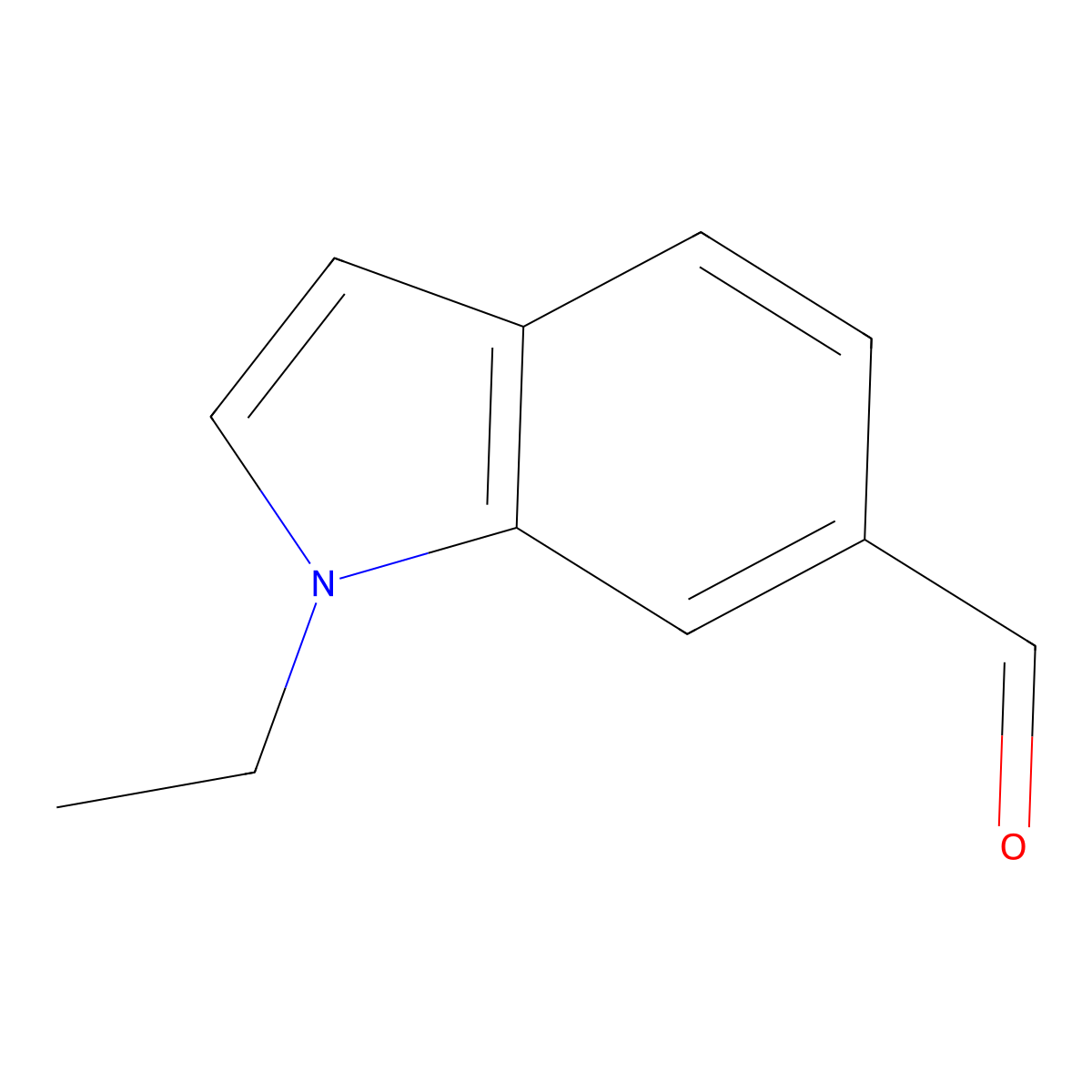 1-ethyl-1H-indole-6-carbaldehyde molecular structure, CAS 854778-47-5