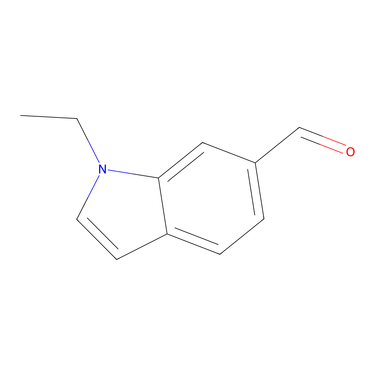 1-ethyl-1H-indole-6-carbaldehyde molecular structure, CAS 854778-47-5