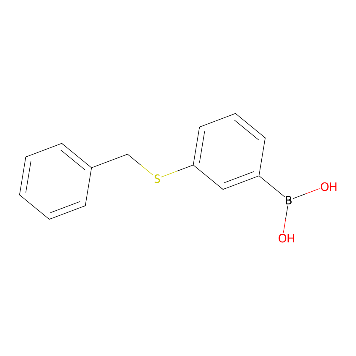 (3-(Benzylthio)phenyl)boronic acid molecular structure, CAS 854778-48-6