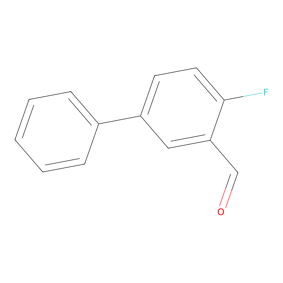 4-Fluoro-[1,1'-biphenyl]-3-carbaldehyde molecular structure, CAS 854778-58-8