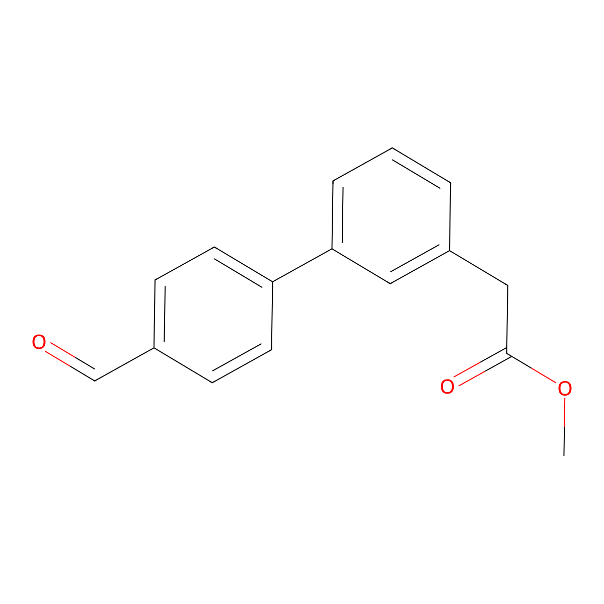 4'-Formyl-biphenyl-3-acetic acid methyl ester molecular structure, CAS 854778-66-8