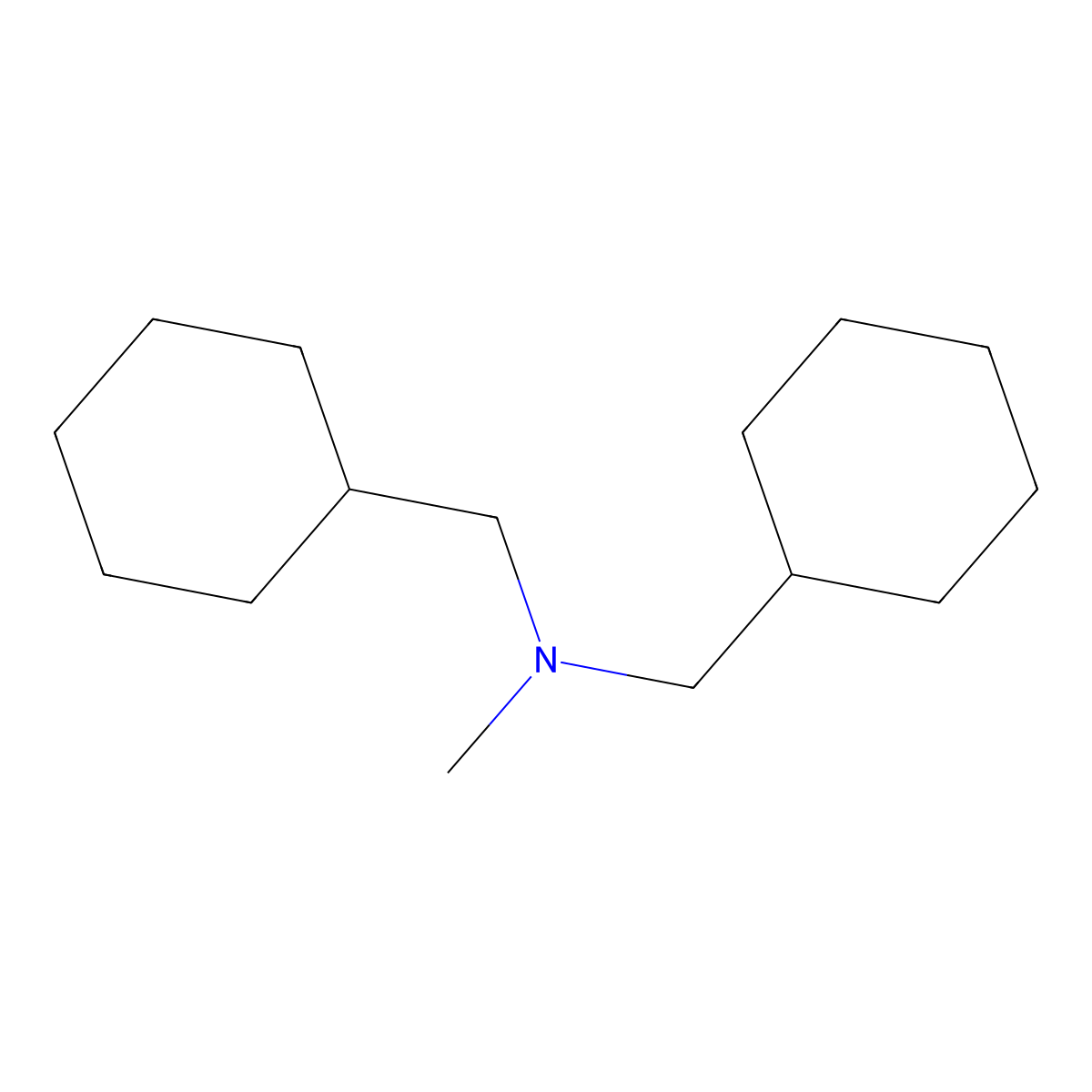 Di(cyclohexylmethyl)methylamine molecular structure, CAS 854811-96-4