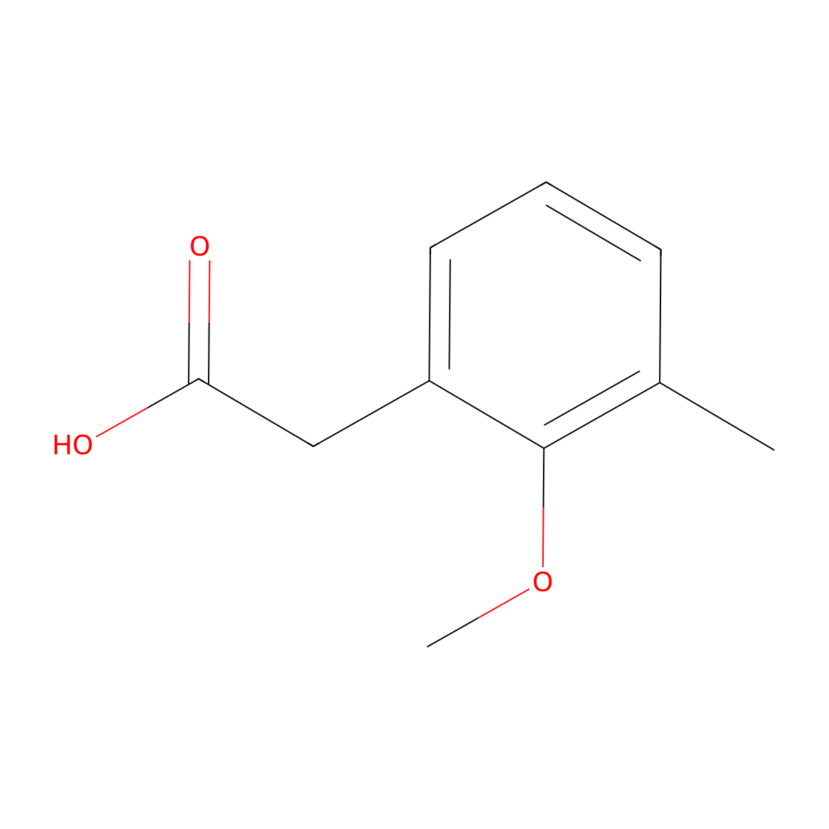 2-(2-Methoxy-3-methylphenyl)acetic acid molecular structure, CAS 854812-10-5