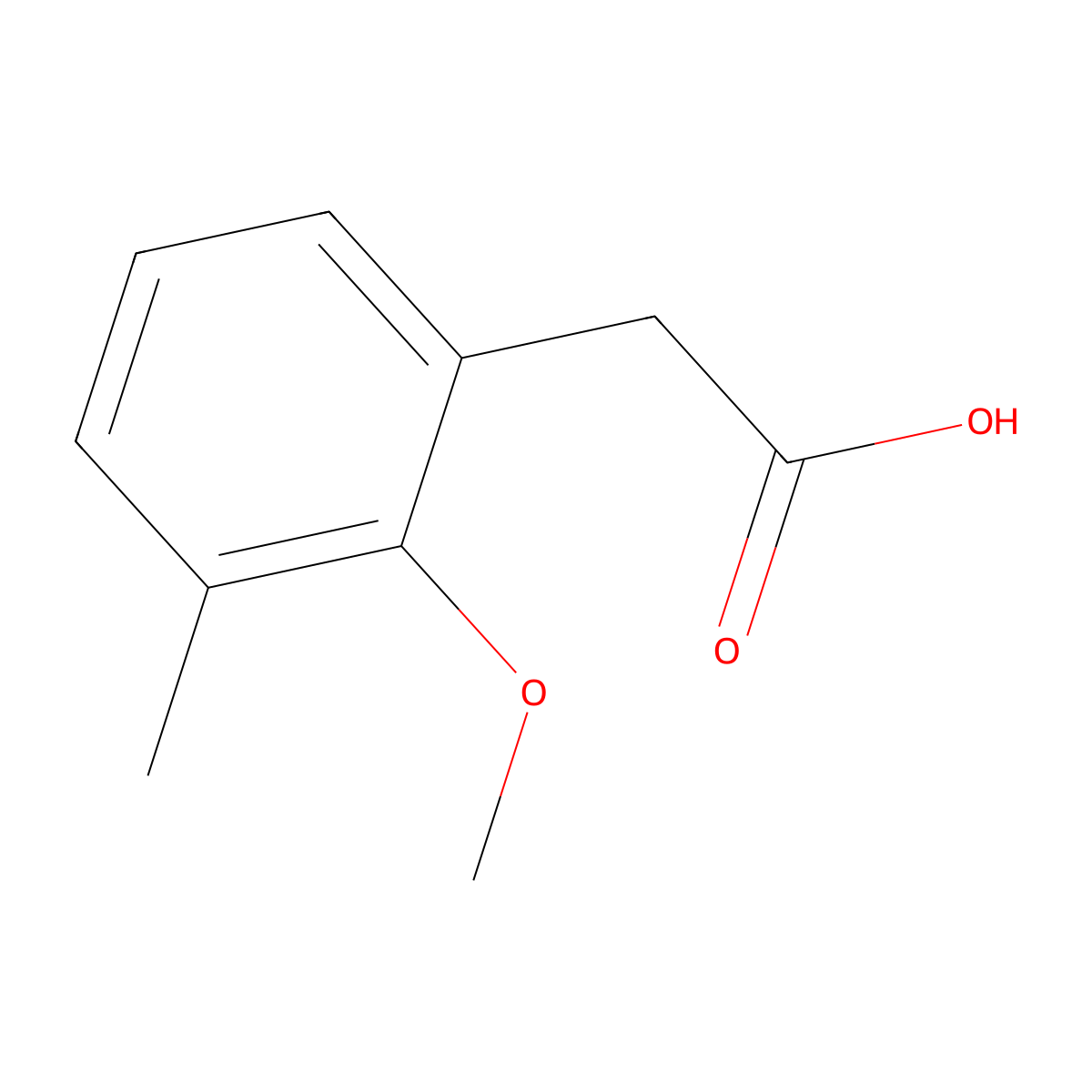 2-(2-Methoxy-3-methylphenyl)acetic acid molecular structure, CAS 854812-10-5