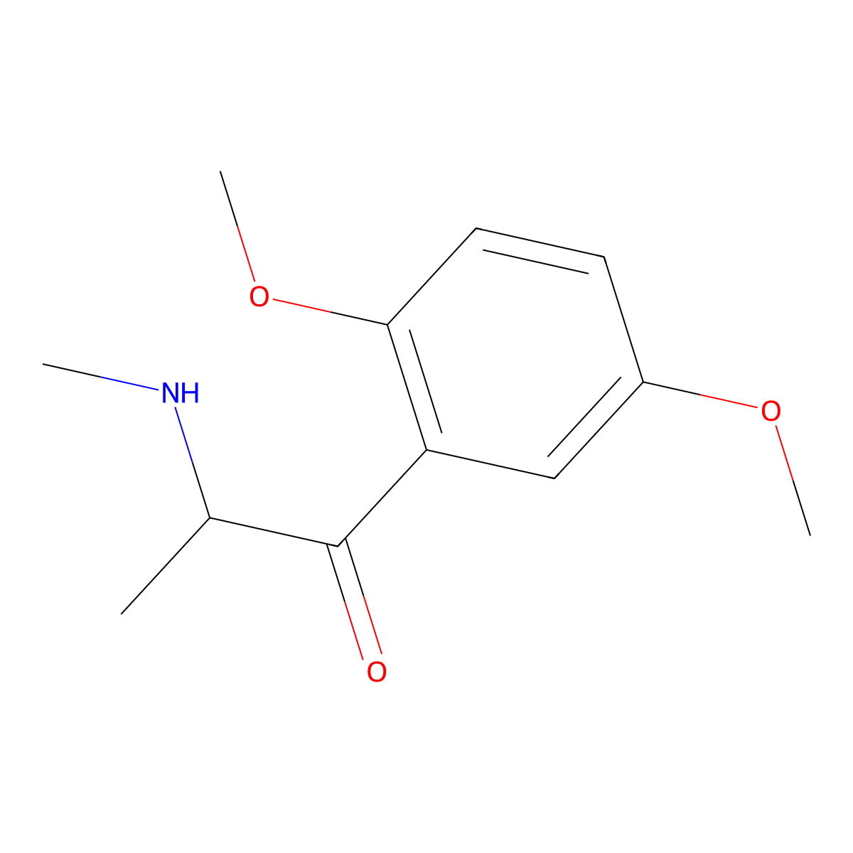 Dimethoxymethcathinone molecular structure, CAS 854814-40-7