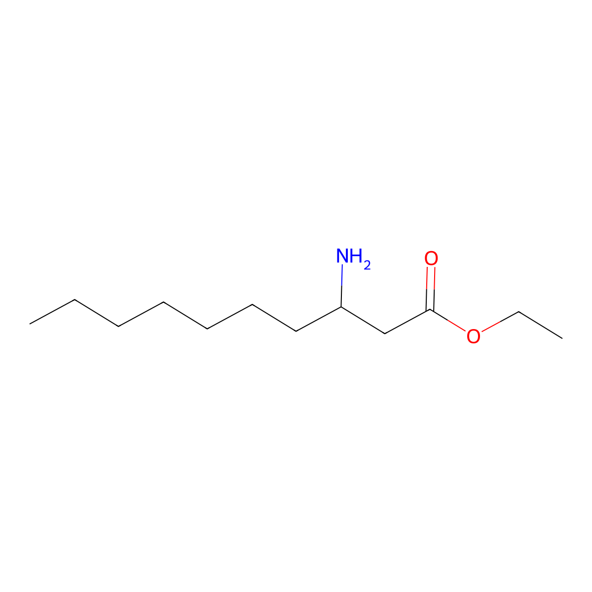 Ethyl 3-aminodecanoate molecular structure, CAS 854825-19-7