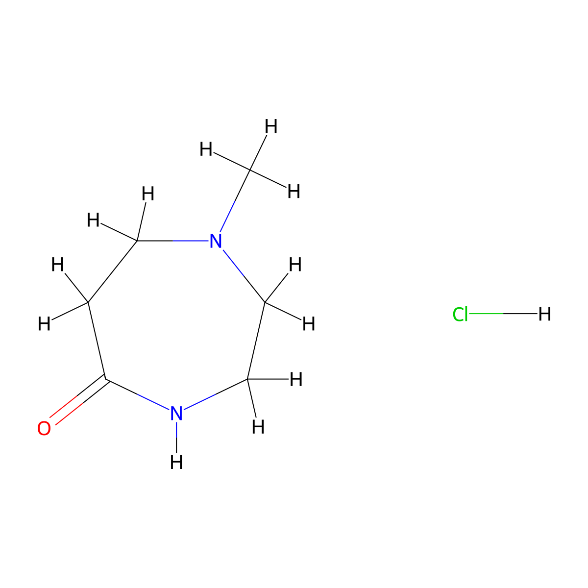 1-Methyl-1,4-diazepan-5-one hydrochloride molecular structure, CAS 854828-87-8