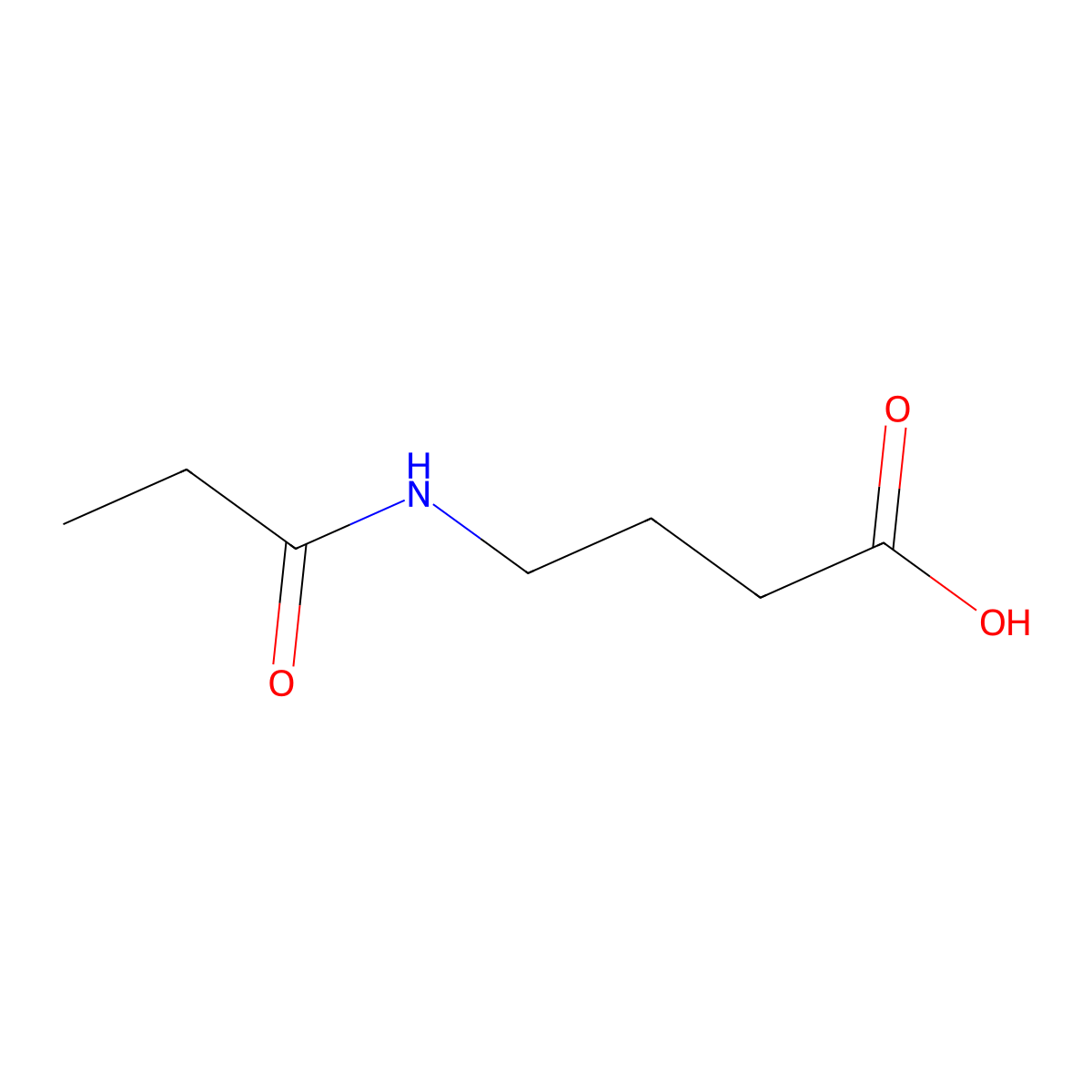 4-(Propionylamino)butanoic acid molecular structure, CAS 85483-62-1