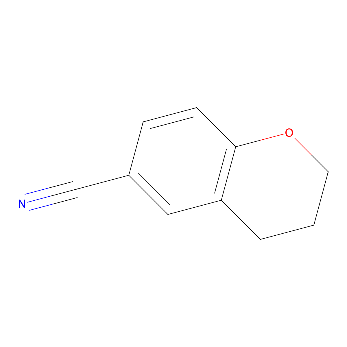 3,4-Dihydro-2H-1-benzopyran-6-carbonitrile molecular structure, CAS 854839-50-2