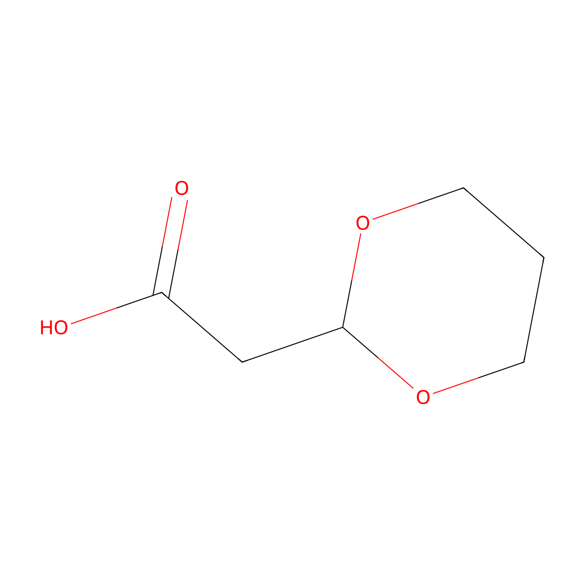 2-(1,3-Dioxan-2-yl)acetic acid molecular structure, CAS 854841-27-3