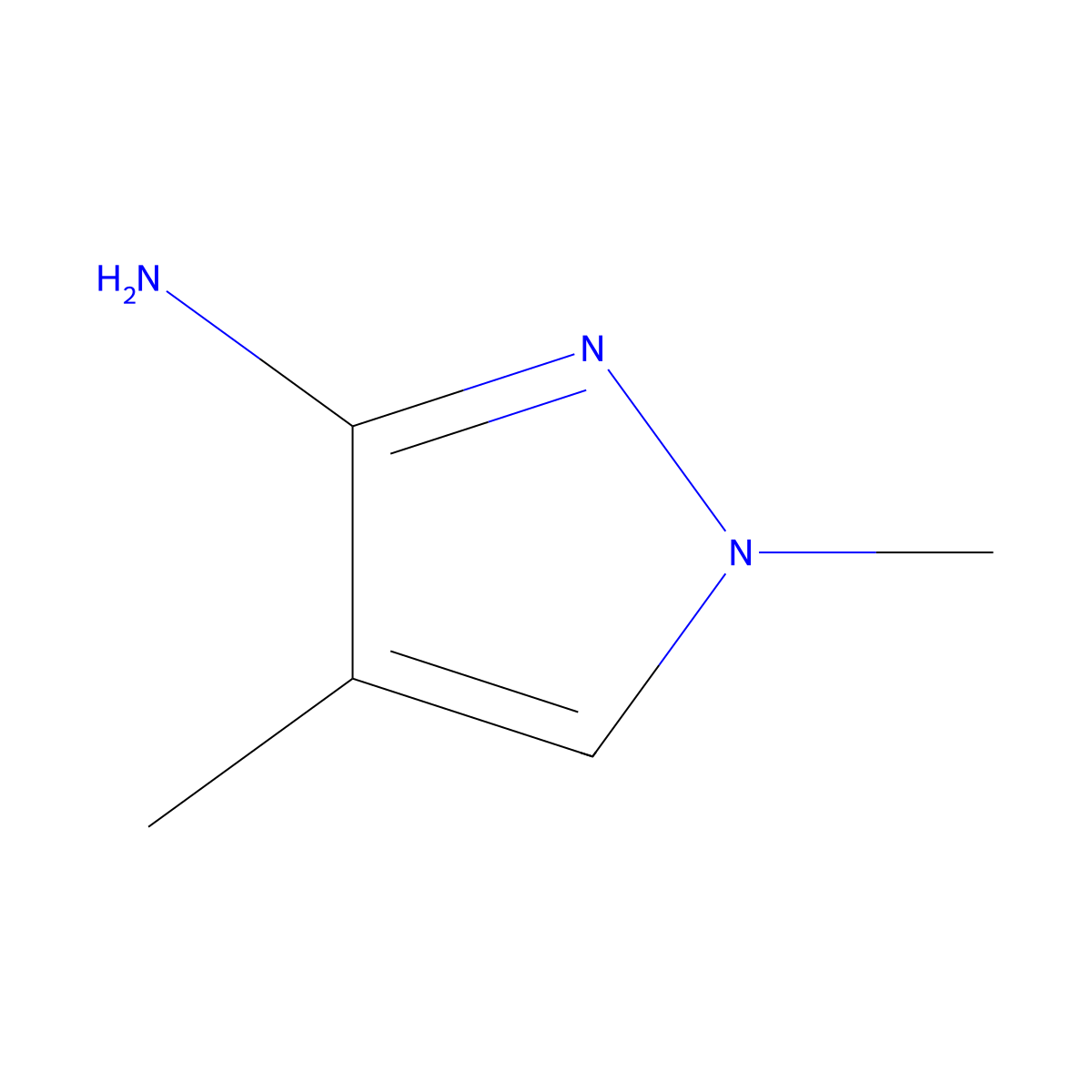 1,4-Dimethyl-1H-pyrazol-3-amine molecular structure, CAS 85485-61-6